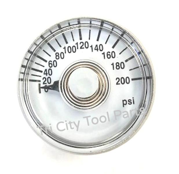 032-0145 Replacement Sanborn Air Compressor Gauge 1-1/2"  200psi  1/8" NPT