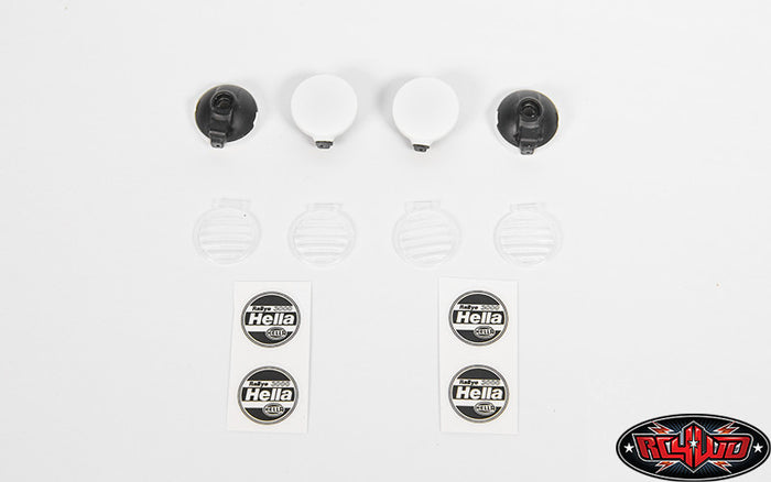 RC4WD 1/10 Hella Style Lights with Covers set of four