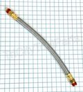 145-0707 TUBE, TRANSFER TUBE STEEL BRAIDED 1/2", 10" LG ,  3/8" MPT