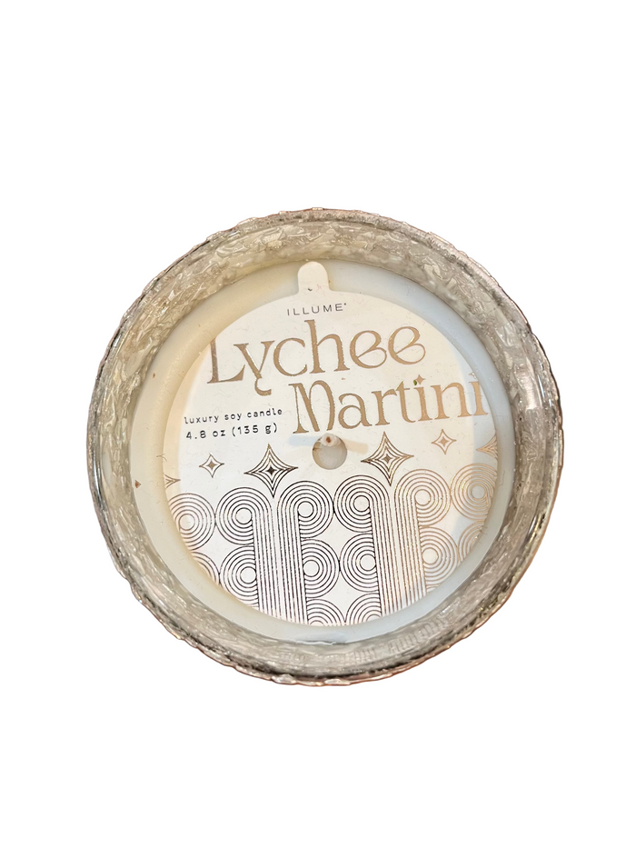 Lychee Martini Glitter Glass Candle