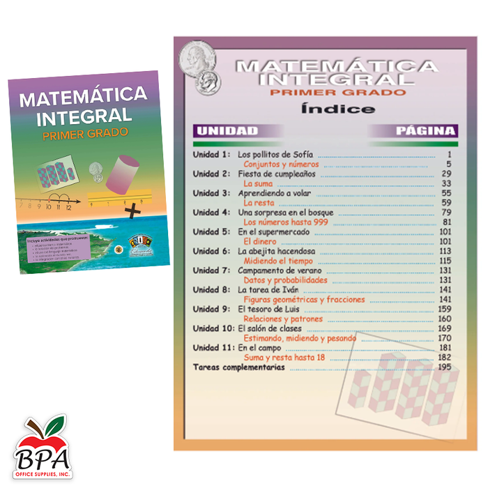 Anisa •  Libro "Matemática Integral - Primer Grado"