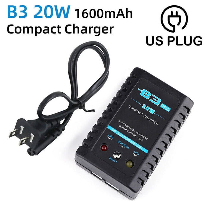 B3 20W B3 RC Compact Charger 2S 3S Lipo Battery Adapter Power Supply