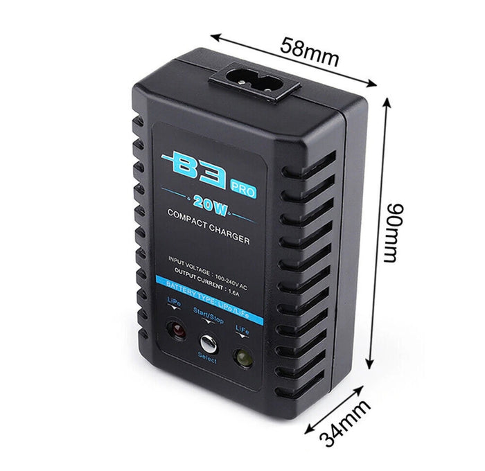 B3 20W B3 RC Compact Charger 2S 3S Lipo Battery Adapter Power Supply