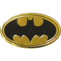 BATMAN Logo On Gold Metal Medium Sized Sticker - Humper Bumper Emblem Sticker