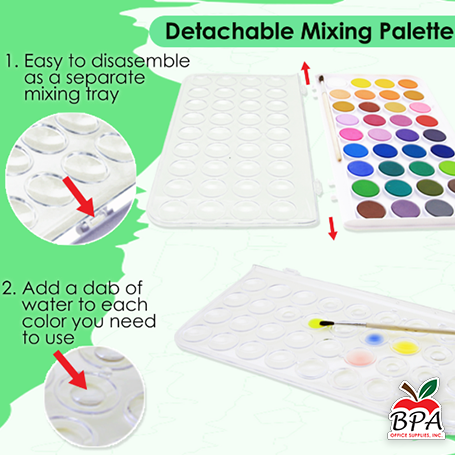 Bazic •  Acuarela de 36 colores y pincel