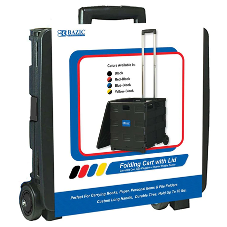 Bazic •  "Folding cart" con tapa y ruedas