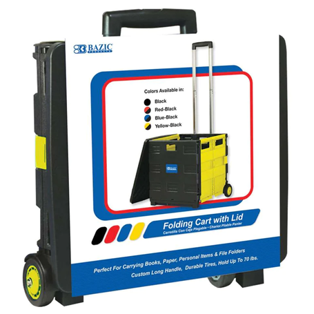 Bazic •  "Folding cart" con tapa y ruedas