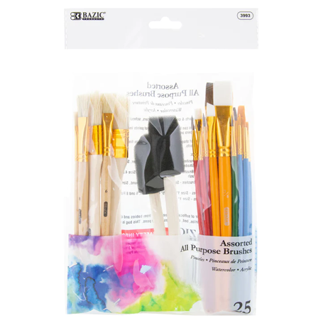 Bazic • Pinceles de madera (set de 25)