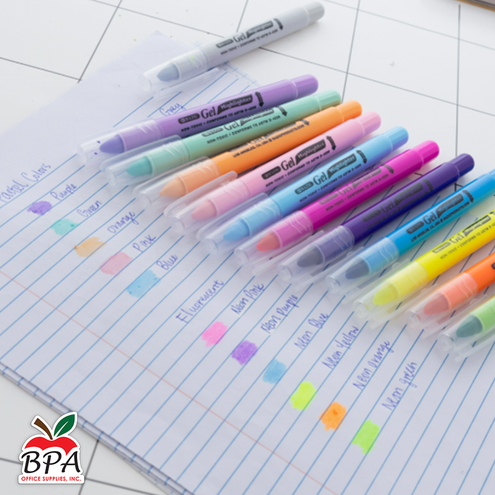 Bazic • Resaltadores en gel "highlighters" (Set de 12)
