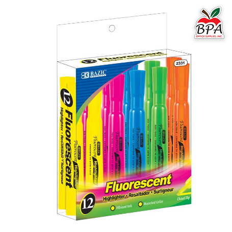 Bazic • Resaltadores "highlighters" - Desk Style (set de 12)