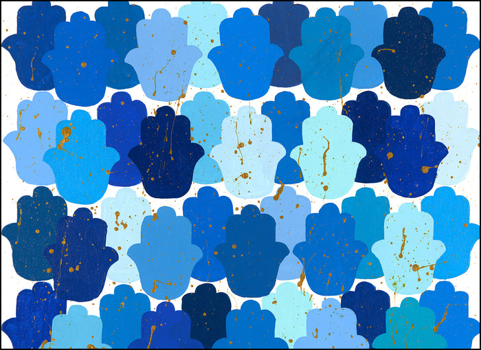 Blue Hamsa Placemats 21x15