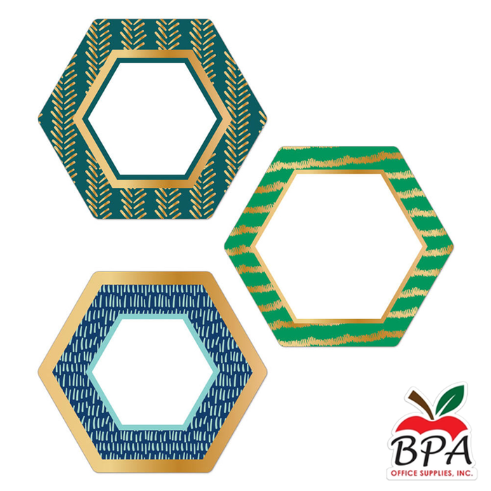 Carson Dellosa • Cut-outs "Hexagons / Gold foil"