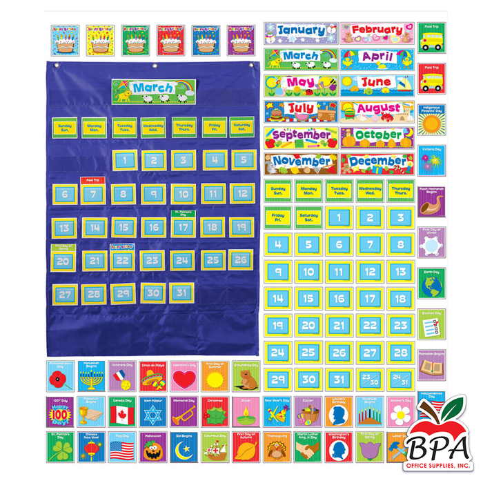 Carson Dellosa • Deluxe Calendar Pocket Chart