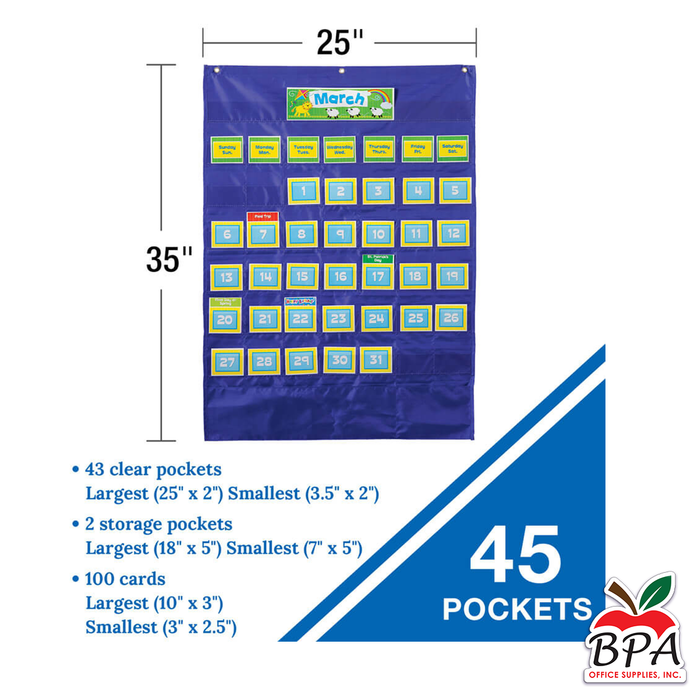 Carson Dellosa • Deluxe Calendar Pocket Chart