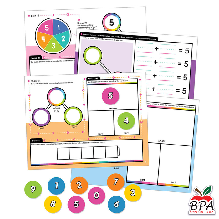 Carson Dellosa • Edu-Clings Silicone Center: Number Bonds Manipulative Grade K-1