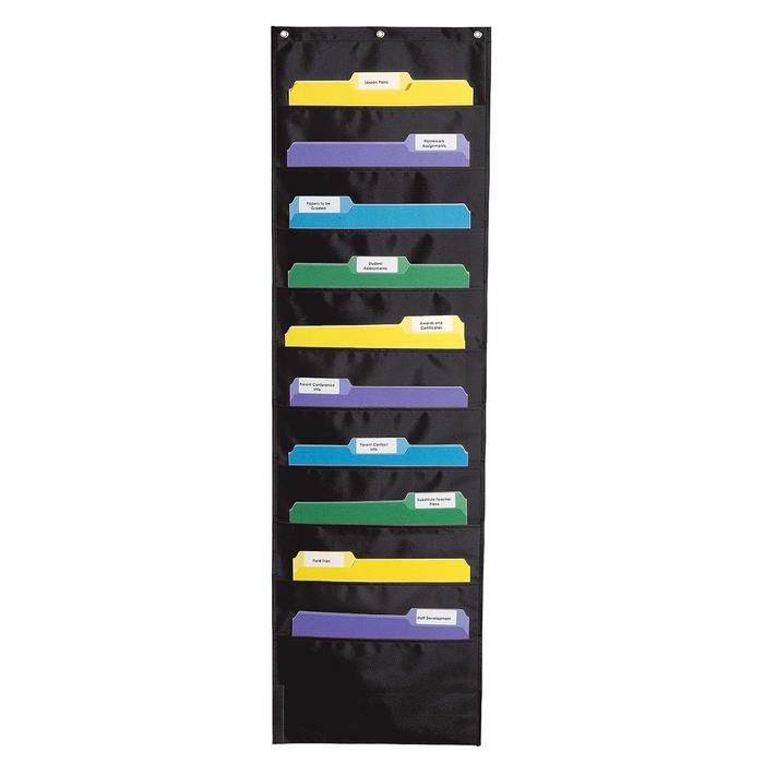Carson Dellosa •  Pocket Chart File Folder (color: negro)