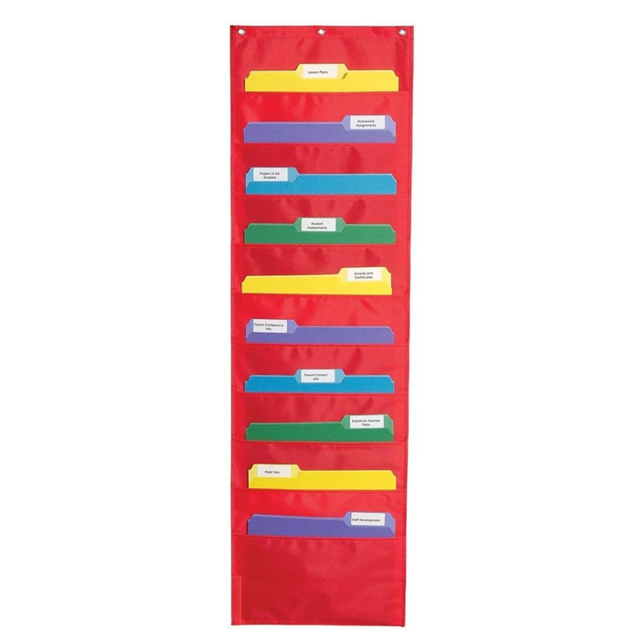 Carson Dellosa •  Pocket Chart Storage  (color: rojo)