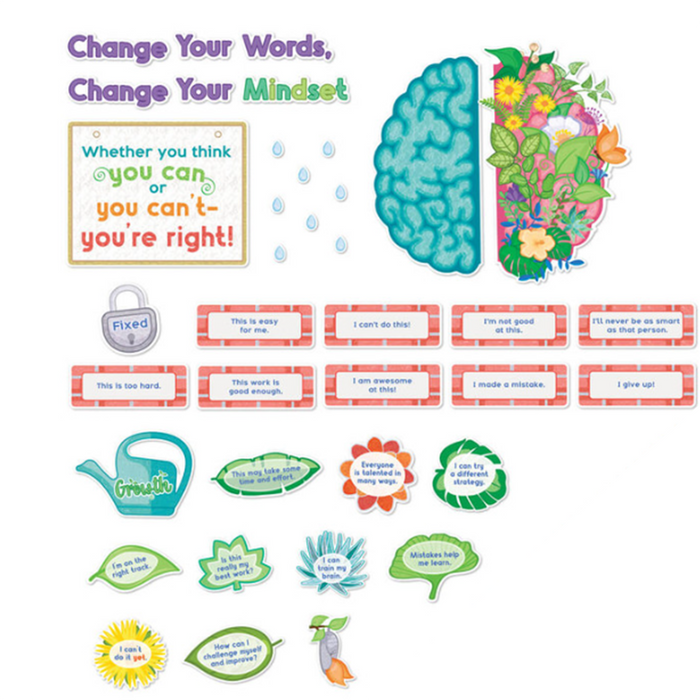 Carson Dellosa •  Set decorativo "Bloom with a Growth Mindset"
