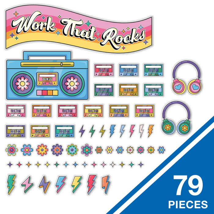 Carson Dellosa • Set-decorativo "Retro Remix - Work That Rocks"