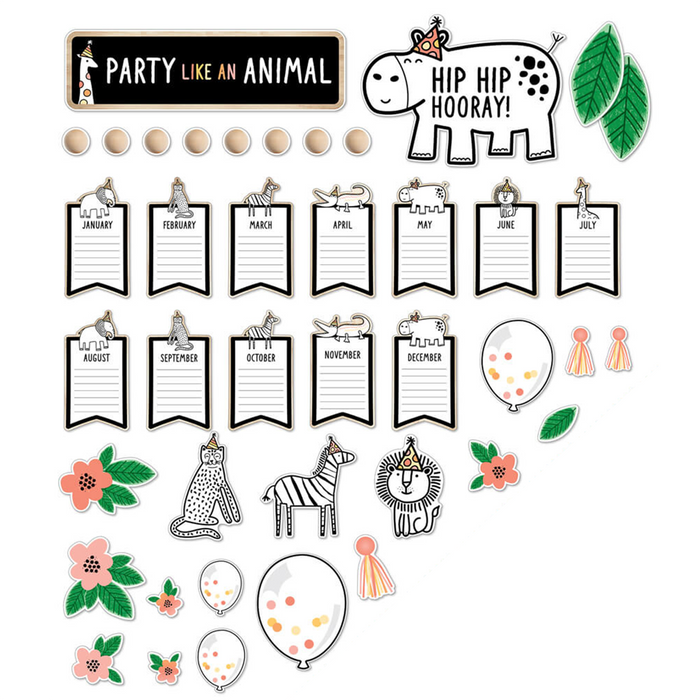 Carson Dellosa •  Set Decorativo "Simply Safari - Birthday"