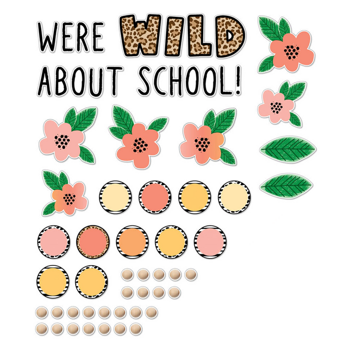 Carson Dellosa •  Set Decorativo "Simply Safari - We Are Wild about School"