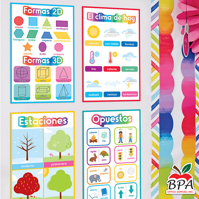 Carson Dellosa • Set-decorativo "Spanish Early Learning - Poster Set"