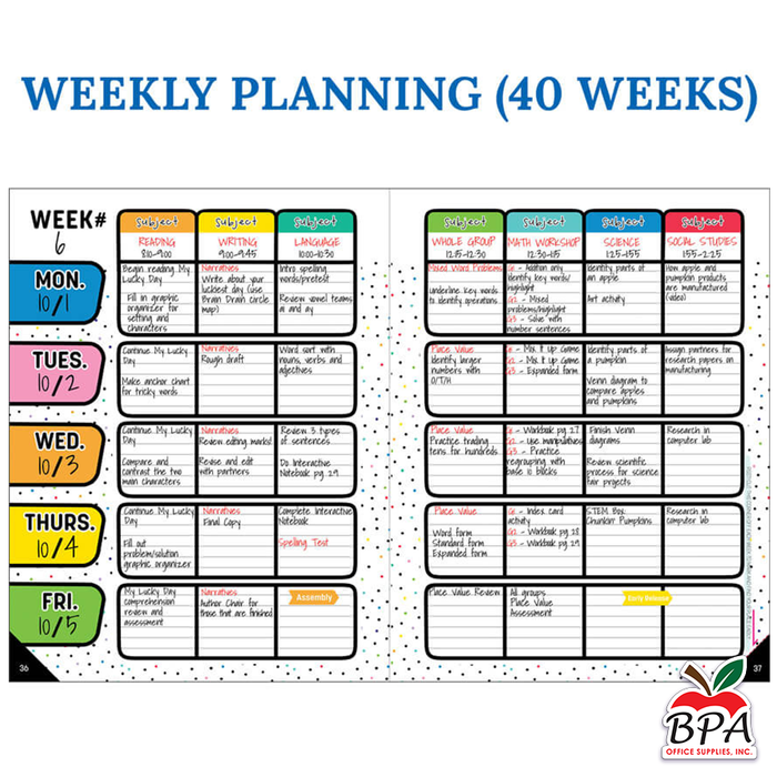 Carson Dellosa • Teacher Planner Spiral "Happy Place"