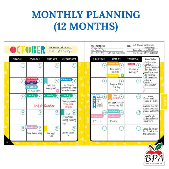 Carson Dellosa • Teacher Planner Spiral "Happy Place"