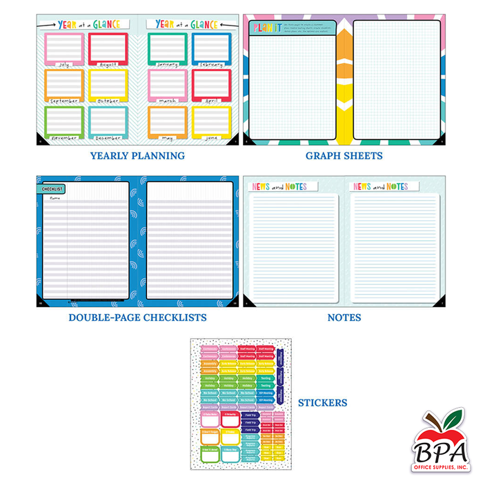 Carson Dellosa • Teacher Planner Spiral "Happy Place"