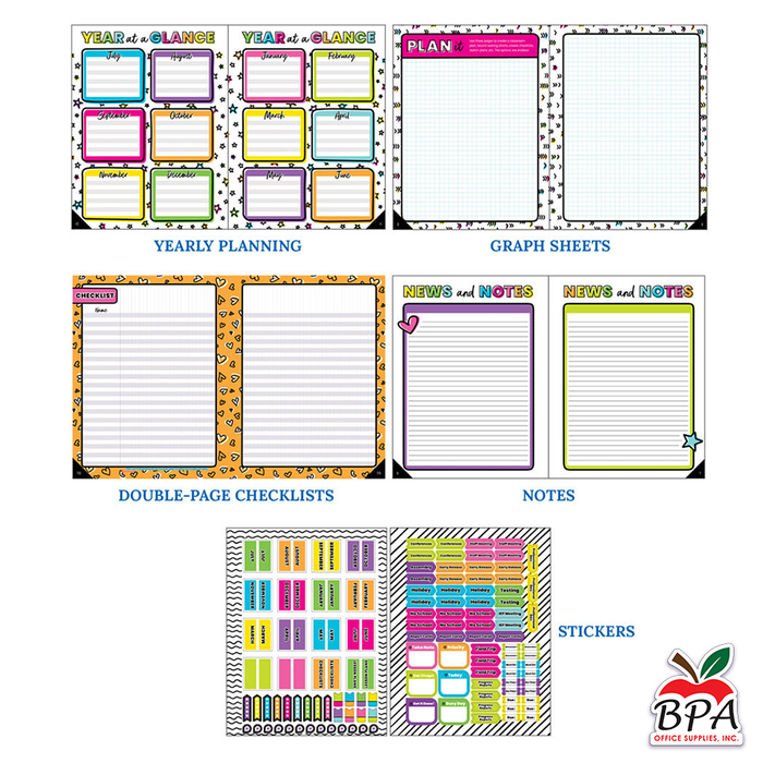 Carson Dellosa • Teacher Planner Spiral "Kind Vibes"