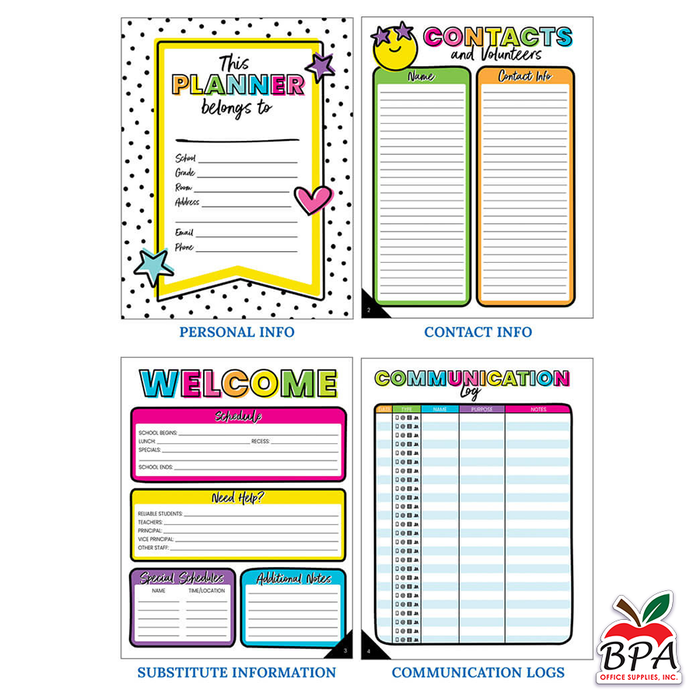 Carson Dellosa • Teacher Planner Spiral "Kind Vibes"