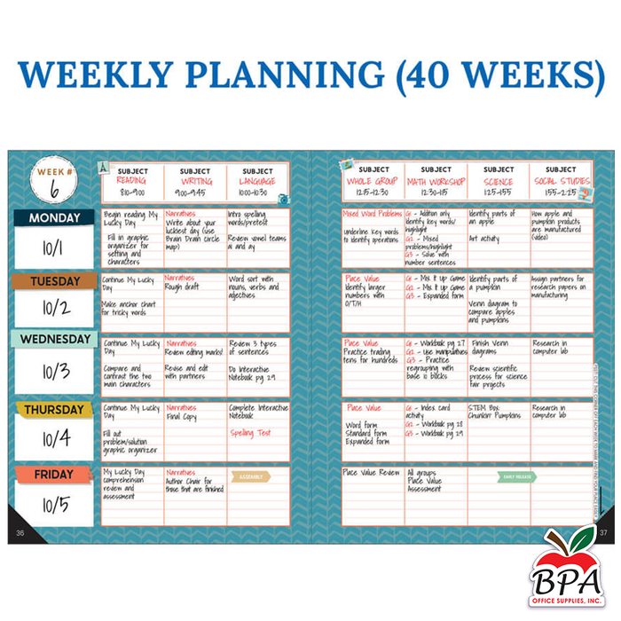 Carson Dellosa • Teacher Planner Spiral "Let's Explore"