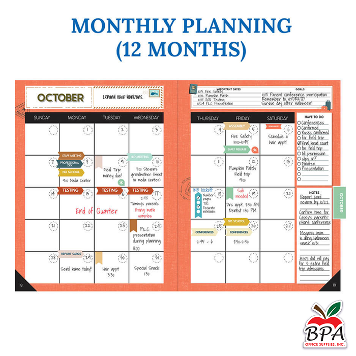 Carson Dellosa • Teacher Planner Spiral "Let's Explore"