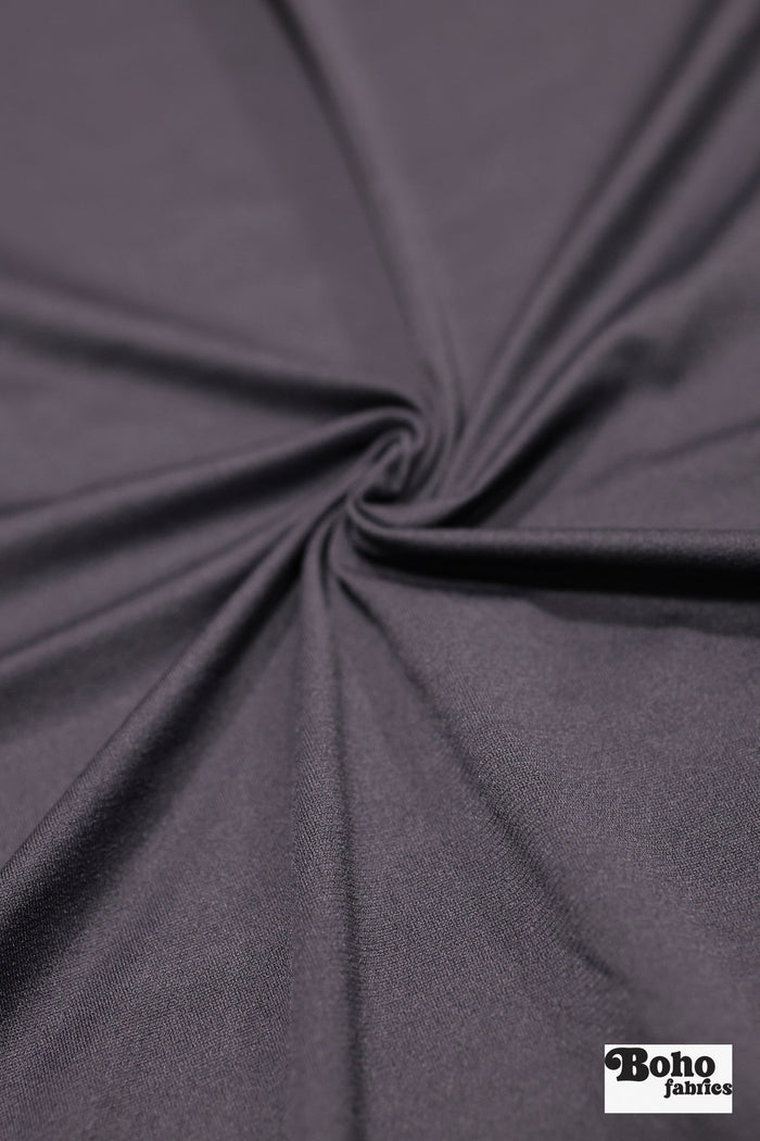 Charcoal Gray, Nylon Stretch Lining Knit Fabric - Boho Fabrics - Lining