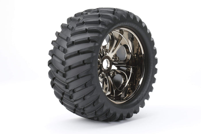 CEN Racing CKR0505 V-Pattern pre-glued wheels and tires pair
