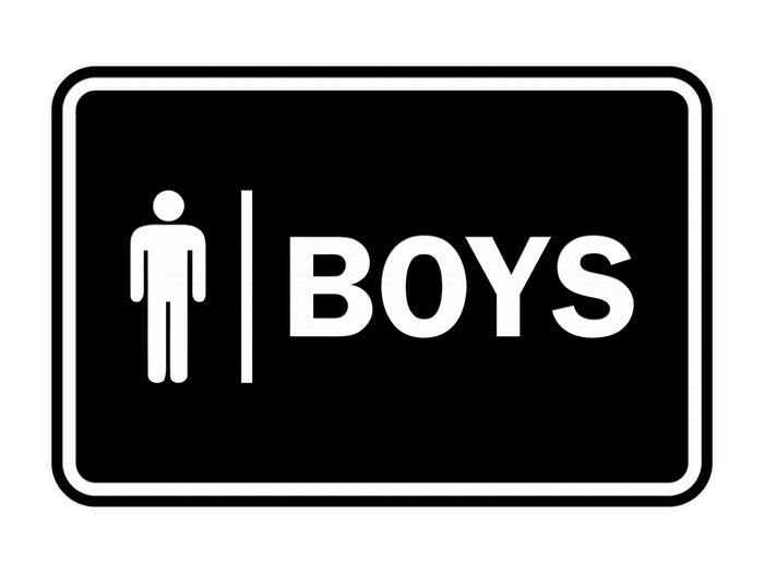Classic Boys (male bathroom icon) Sign