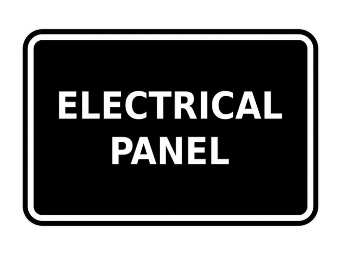 Classic Framed Electrical Panel Sign