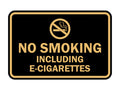 Classic Framed No Smoking Including E-Cigarettes Sign