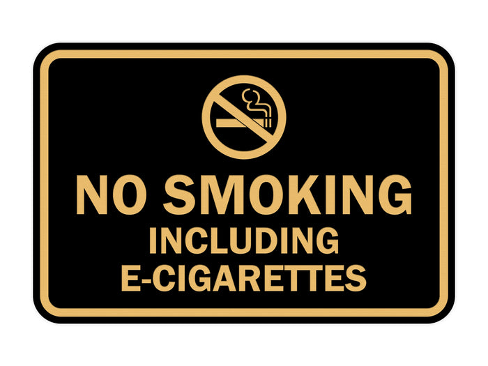 Classic Framed No Smoking Including E-Cigarettes Sign