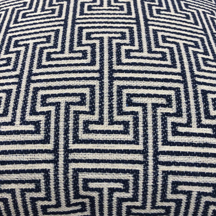 Cassius Navy Blue Greek Key Pillow Cover - Aloriam