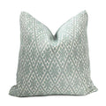 Kravet Marmari Spa Seaglass Green Tribal Diamond Pillow Cover