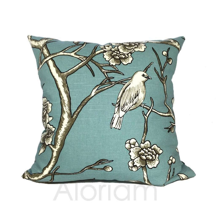 Robert Allen Dwell Studio Vintage Blossom in Jade Teal Green by Aloriam