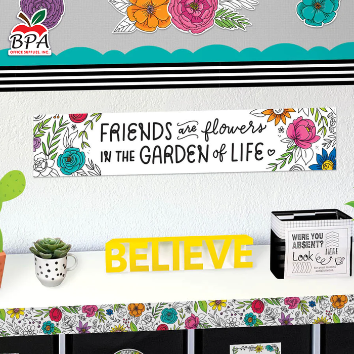 CTP • Banner 2-side "Bright Blooms - Welcome"