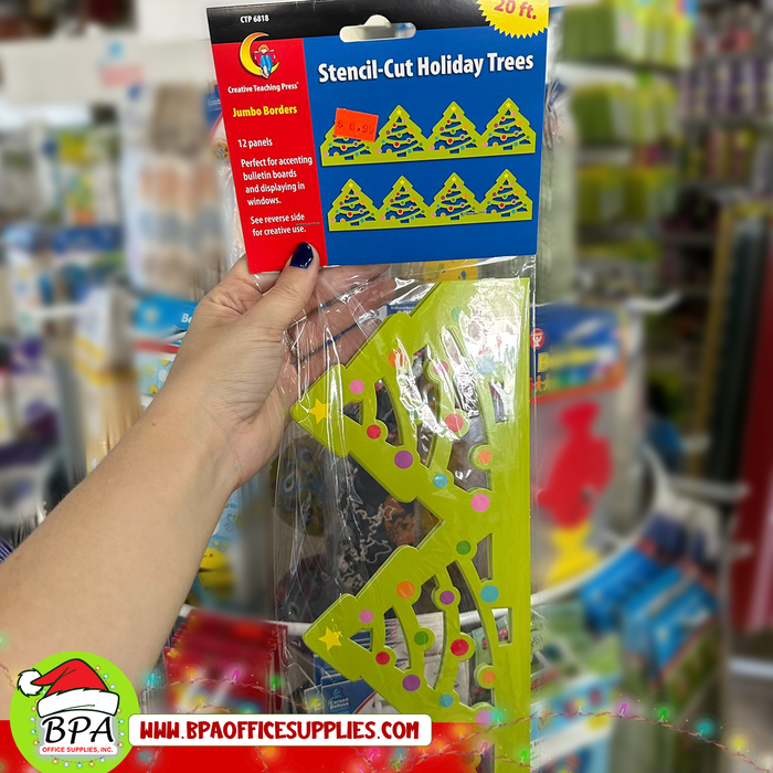 CTP • Jumbo Borders  "Stencil-Cut Holiday Trees"