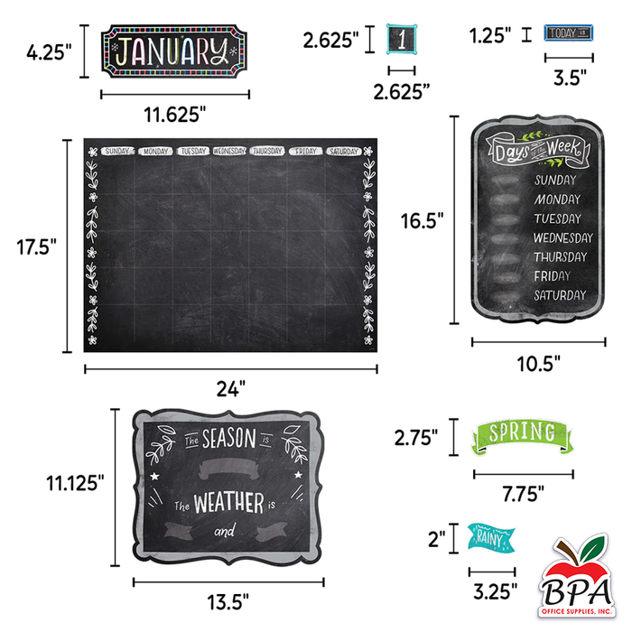 CTP • Set decorativo - Calendario "Chalk It Up!"