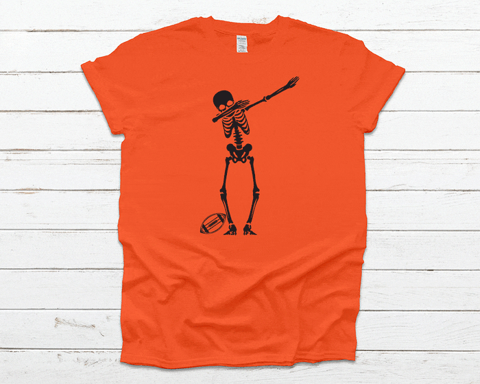 dabbing skeleton tee