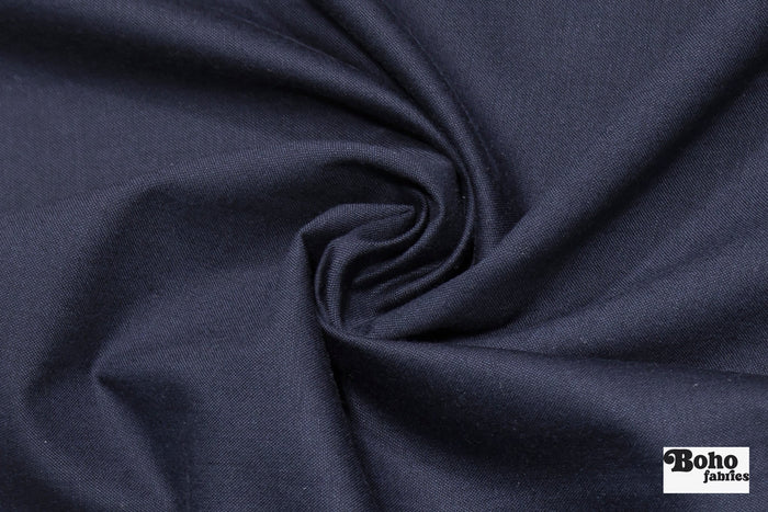Denim Blue Wool Suiting Woven Fabric - Boho Fabrics - Woven, Fabric