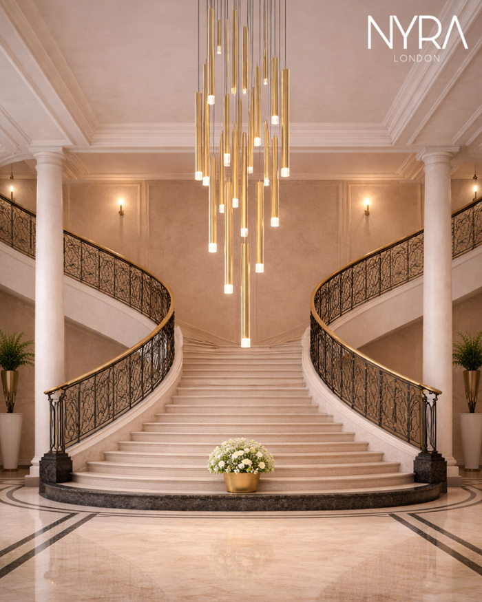 Dorset Staircase Tube Chandelier