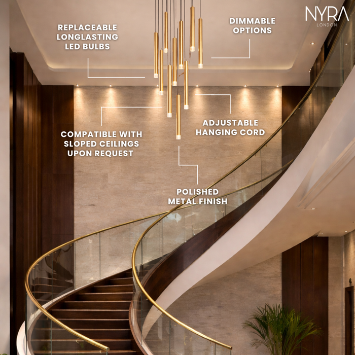 Dorset Staircase Tube Chandelier