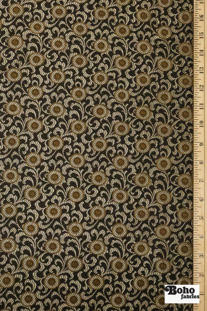 Elegant Imperial Medallion Jacquard Woven Fabric - Boho Fabrics - Jacquard, Woven